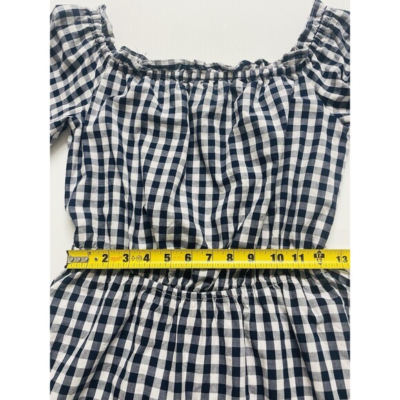Lovers + Friends Get Lost Gingham Off Shoulder Mini Picnic Dress Womens Medium - Picture 14 of 16